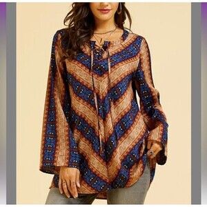 Weekend Suzanne Betro Blouse Boho Flowing Lux Blouse